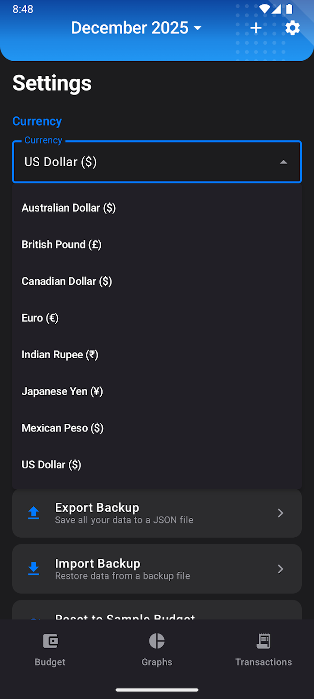Simple Offline Budget screenshot 3